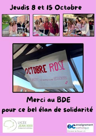 Octobre Rose - Vente Mini-entreprise 